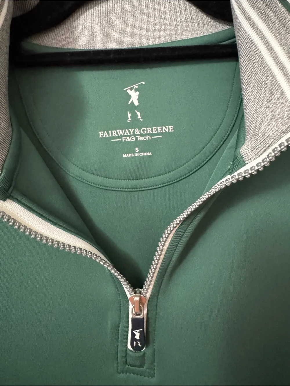 Fairway & Greene Forest Green Sleeveless Quarter-Zip Golf Vest